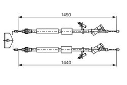 CABLU FRANA DE MANA BOSCH 1 987 482 721 - Compatibil cu FORD, FORD AUSTRALIA