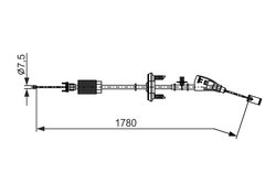 CABLU FRANA DE MANA BOSCH 1 987 482 796 - Compatibil cu CITROEN, DS