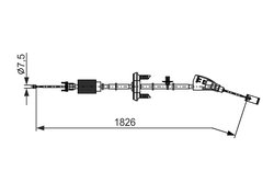 CABLU FRANA DE MANA BOSCH 1 987 482 795 - Compatibil cu CITROEN