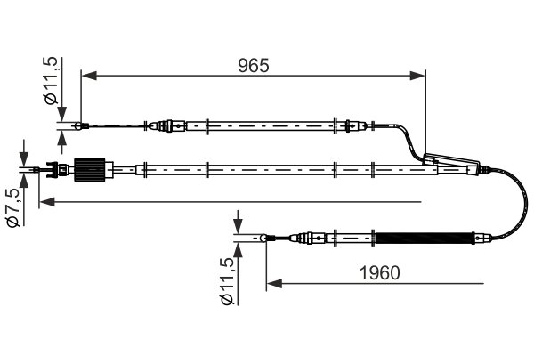 CABLU FRANA DE MANA BOSCH 1 987 482 805 - Compatibil cu OPEL, VAUXHALL