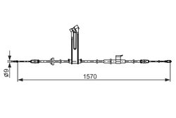 CABLU FRANA DE MANA BOSCH 1 987 482 833 - Compatibil cu FORD