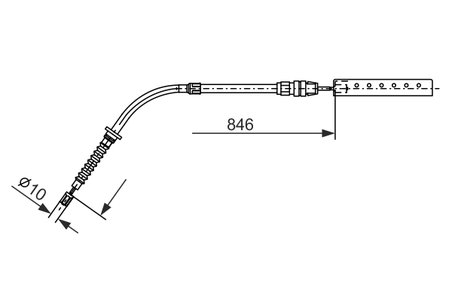CABLU FRANA DE MANA BOSCH 1 987 482 866 - Compatibil cu MINI