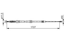CABLU FRANA DE MANA BOSCH 1 987 482 872 - Compatibil cu VW