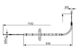 CABLU FRANA DE MANA BOSCH 1 987 482 868 - Compatibil cu MINI