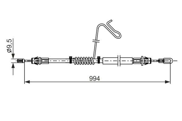 CABLU FRANA DE MANA BOSCH 1 987 482 882 - Compatibil cu FORD, FORD AUSTRALIA