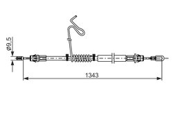 CABLU FRANA DE MANA BOSCH 1 987 482 883 - Compatibil cu FORD, FORD AUSTRALIA