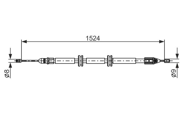 CABLU FRANA DE MANA BOSCH 1 987 482 888 - Compatibil cu RENAULT