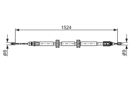 CABLU FRANA DE MANA BOSCH 1 987 482 888 - Compatibil cu RENAULT