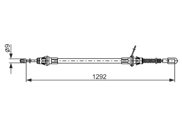 CABLU FRANA DE MANA BOSCH 1 987 482 924 - Compatibil cu CHRYSLER, DODGE