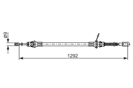 CABLU FRANA DE MANA BOSCH 1 987 482 924 - Compatibil cu CHRYSLER, DODGE