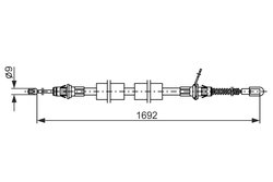 CABLU FRANA DE MANA BOSCH 1 987 482 925 - Compatibil cu CHRYSLER