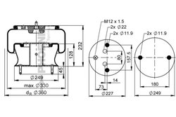 Burduf suspensie pneumatica Phoenix 1 DF 23 C-1