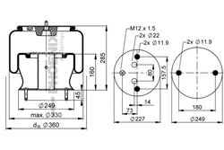 Burduf suspensie pneumatica Phoenix 1 DF 23 D-1