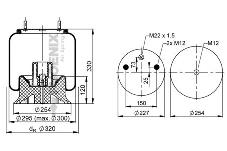 Burduf suspensie pneumatica Phoenix 1 DK 20 C-5