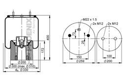 Burduf suspensie pneumatica Phoenix 1 DK 21 C-4
