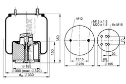 Burduf suspensie pneumatica Phoenix 1 DK 21 K-32