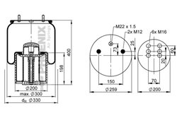 Burduf suspensie pneumatica Phoenix 1 DK 21-2