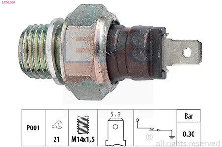SENZOR PRESIUNE ULEI EPS 1.800.000 - Compatibil cu FIAT, FSO, IVECO, LADA, LANCIA, SEAT, VW, ZASTAVA