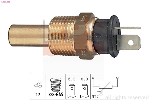 SENZOR TEMPERATURA LICHID RACIRE EPS 1.830.228 - Compatibil cu HYUNDAI, MITSUBISHI