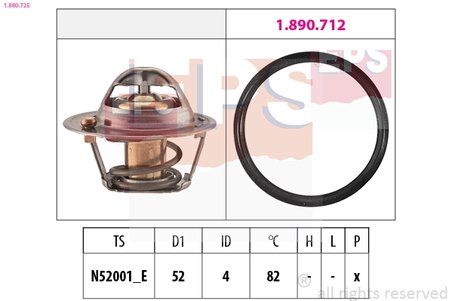 TERMOSTAT LICHID RACIRE EPS 1.880.725 - Compatibil cu MITSUBISHI, SMART