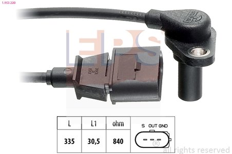 SENZOR, TURATIE MOTOR EPS 1.953.220 - Compatibil cu AUDI, SEAT, SKODA, VW