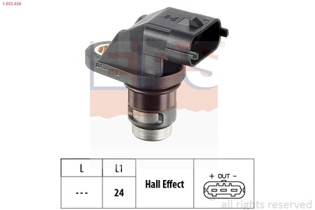 SENZOR, TURATIE MOTOR EPS 1.953.438 - Compatibil cu CHRYSLER, MERCEDES-BENZ, PORSCHE, PUCH, VW