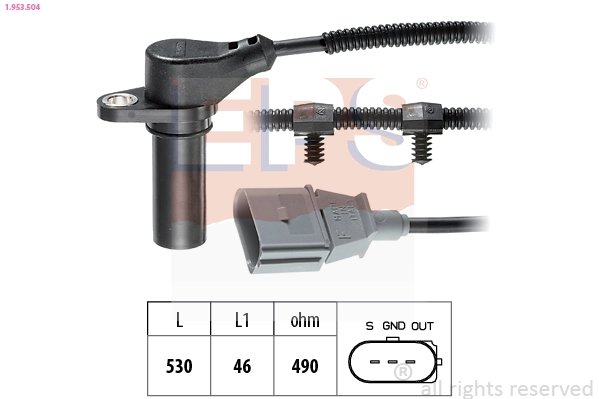 SENZOR IMPULSURI ARBORE COTIT EPS 1.953.504 - Compatibil cu AUDI, FORD, SEAT, SKODA, VW