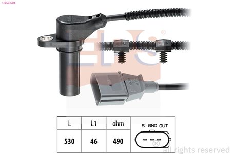 SENZOR IMPULSURI ARBORE COTIT EPS 1.953.504 - Compatibil cu AUDI, FORD, SEAT, SKODA, VW