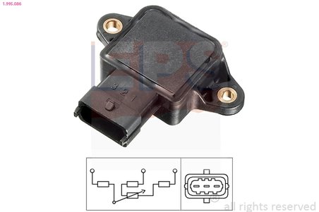 SENZOR POZITIE CLAPETA ACCELERATIE EPS 1.995.086 - Compatibil cu HONDA, HYUNDAI, KIA, LAND ROVER, NISSAN, OPEL, PORSCHE, SAAB, V