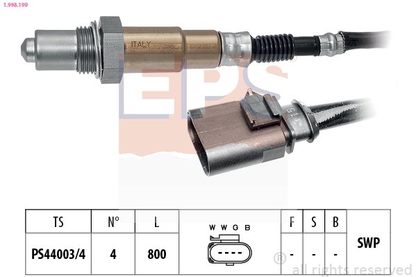 SONDA LAMBDA EPS 1.998.199 - Compatibil cu AUDI, SEAT, SKODA, VW