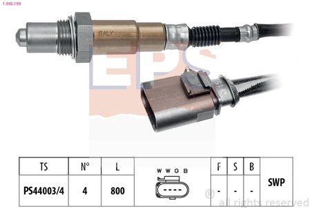 SONDA LAMBDA EPS 1.998.199 - Compatibil cu AUDI, SEAT, SKODA, VW
