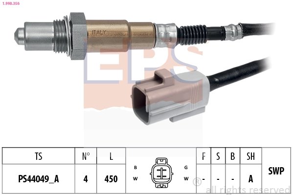 SONDA LAMBDA EPS 1.998.356 - Compatibil cu CITROEN, MITSUBISHI, NISSAN, PEUGEOT