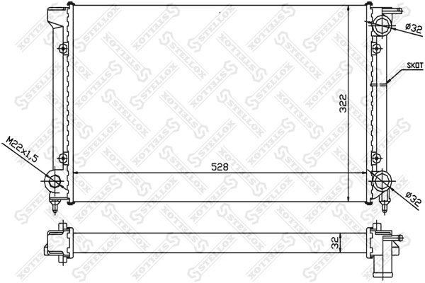 Radiator racire motor Stellox 10-25000-SX