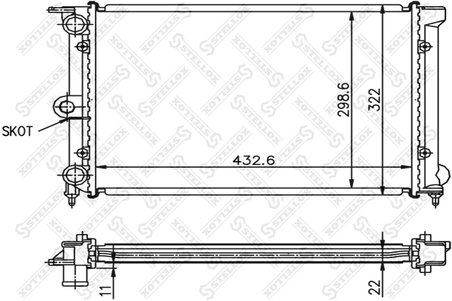RADIATOR RACIRE MOTOR STELLOX 10-25002-SX - Compatibil cu AUDI, VW