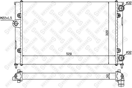 Radiator racire motor Stellox 10-25005-SX