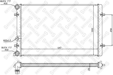 Radiator racire motor Stellox 10-25006-SX