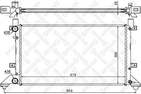 RADIATOR RACIRE MOTOR STELLOX 10-25007-SX - Compatibil cu VW