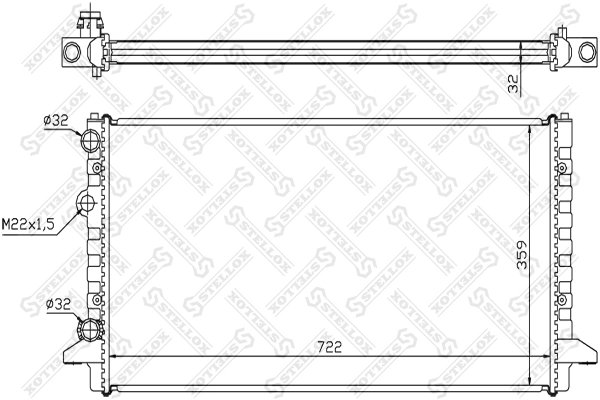 Radiator racire motor Stellox 10-25011-SX