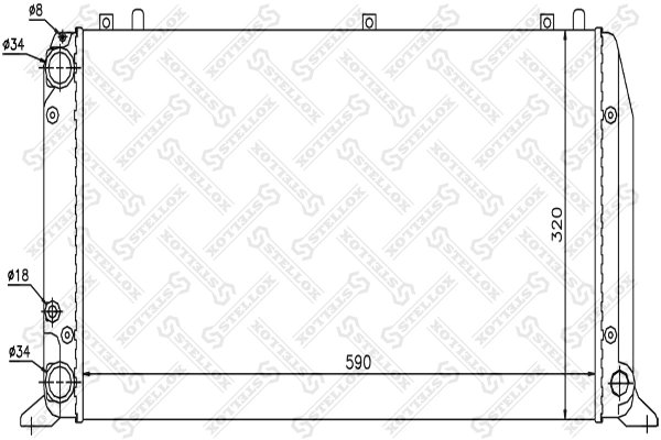 Radiator racire motor Stellox 10-25016-SX