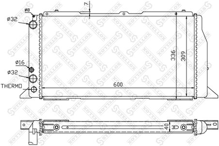 RADIATOR RACIRE MOTOR STELLOX 10-25020-SX - Compatibil cu AUDI