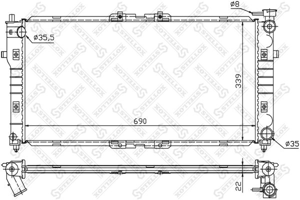 Radiator racire motor Stellox 10-25033-SX