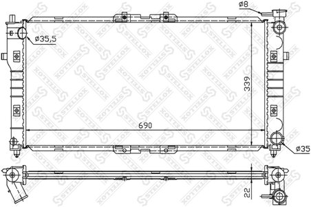 Radiator racire motor Stellox 10-25033-SX