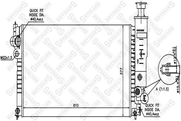 RADIATOR RACIRE MOTOR STELLOX 10-25036-SX - Compatibil cu PEUGEOT