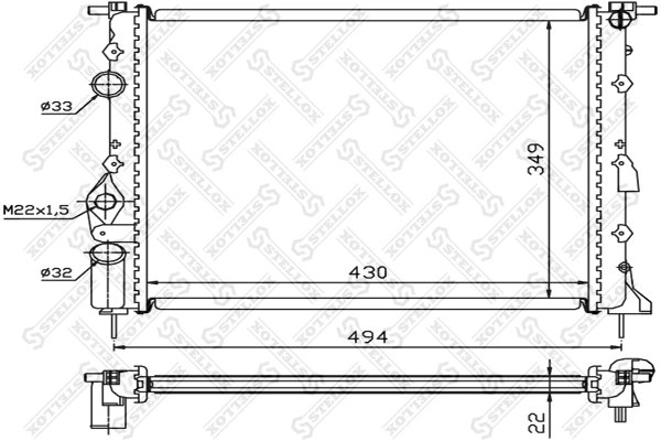 Radiator racire motor Stellox 10-25040-SX