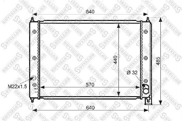 Radiator racire motor Stellox 10-25042-SX