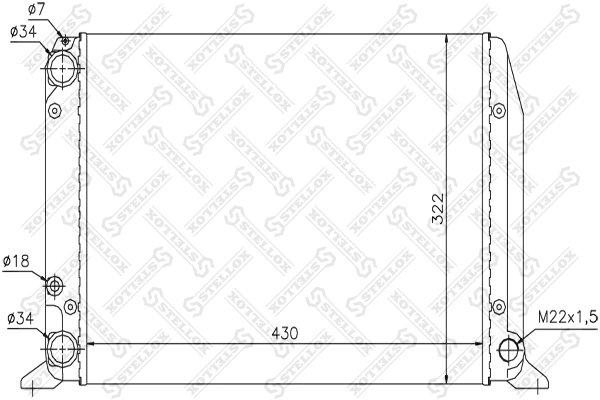 RADIATOR RACIRE MOTOR STELLOX 10-25043-SX - Compatibil cu AUDI