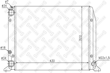 RADIATOR RACIRE MOTOR STELLOX 10-25043-SX - Compatibil cu AUDI