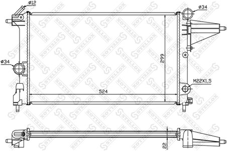 Radiator racire motor Stellox 10-25047-SX