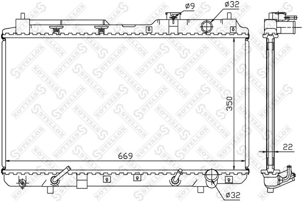 Radiator racire motor Stellox 10-25050-SX