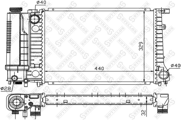 Radiator racire motor Stellox 10-25054-SX